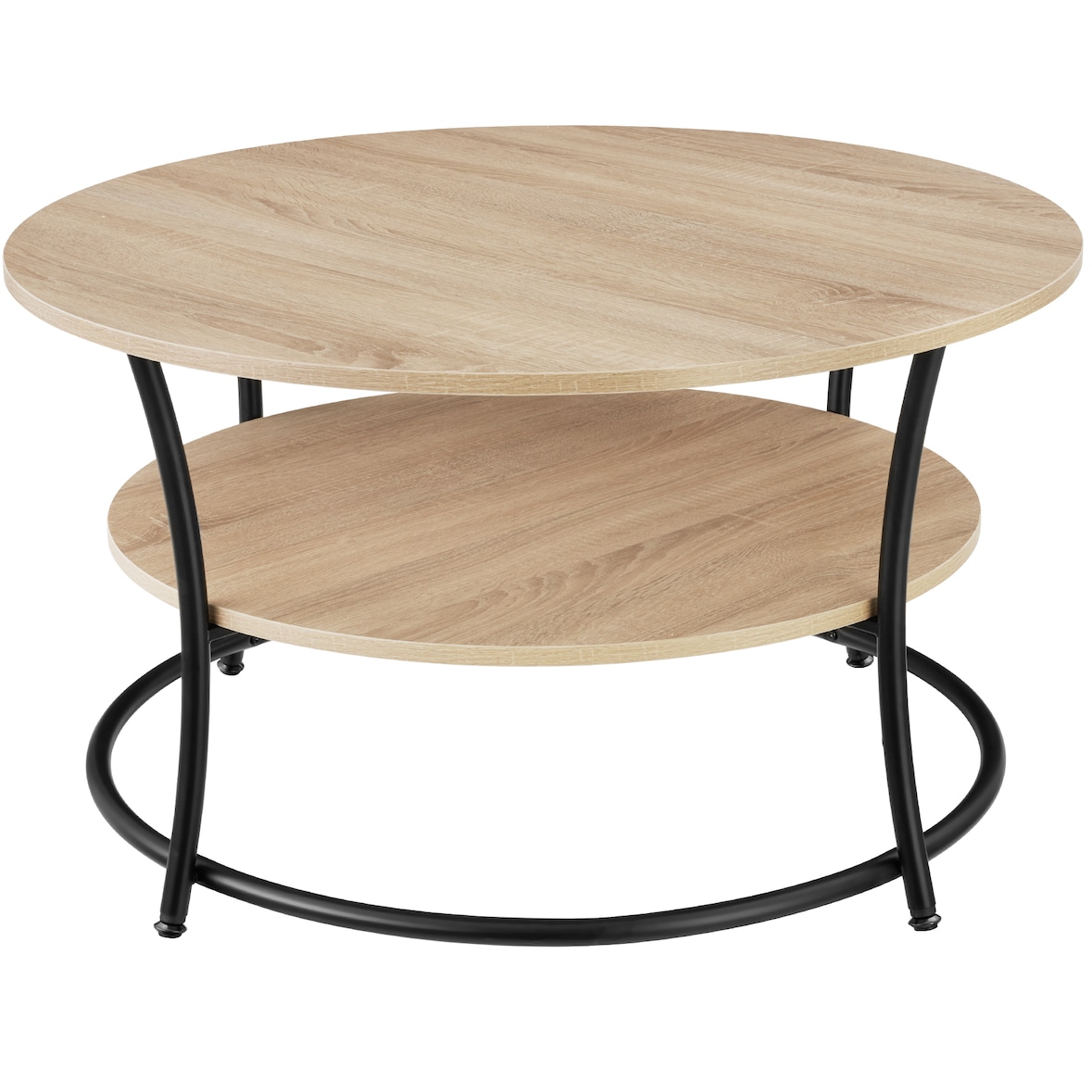 tectake Mesa de café Cromford 80x46cm  Madeira Industrial Clara, Carvalho Sonoma