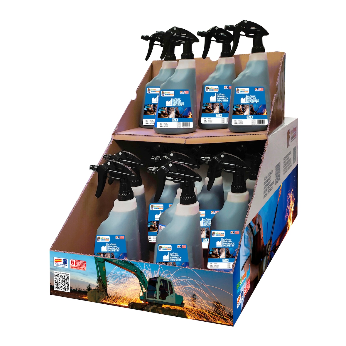 ECOFIRE Fighting Equipo Extinción de Fuegos ABCDK, Industry 1 litro, Pack 20 unidades, Ecológico