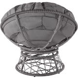 thumbnail of tectake Poltrona giratória de rattan GARGANO  Cinzento