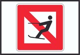 thumbnail of Wasserskilaufen verboten! Symbol A3 Rückseite selbstklebend