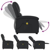 thumbnail of vidaXL Massagesessel mit Aufstehhilfe Elektrisch Schwarz Echtleder