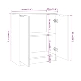 thumbnail of Helloshop26 - Buffet credenza cassettiera armadio mobile contenitore organizer per cucina soggiorno salotto 60 x 30 x 70 cm legno 02_0030332