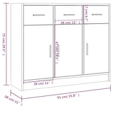 thumbnail of vidaXL Sideboard Weiß 91x28x75 cm Holzwerkstoff