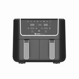 thumbnail of Swiss Home - 2100-W-Heißluftfritteuse mit zwei 3-Liter-Fächern und 8 Kochprogrammen