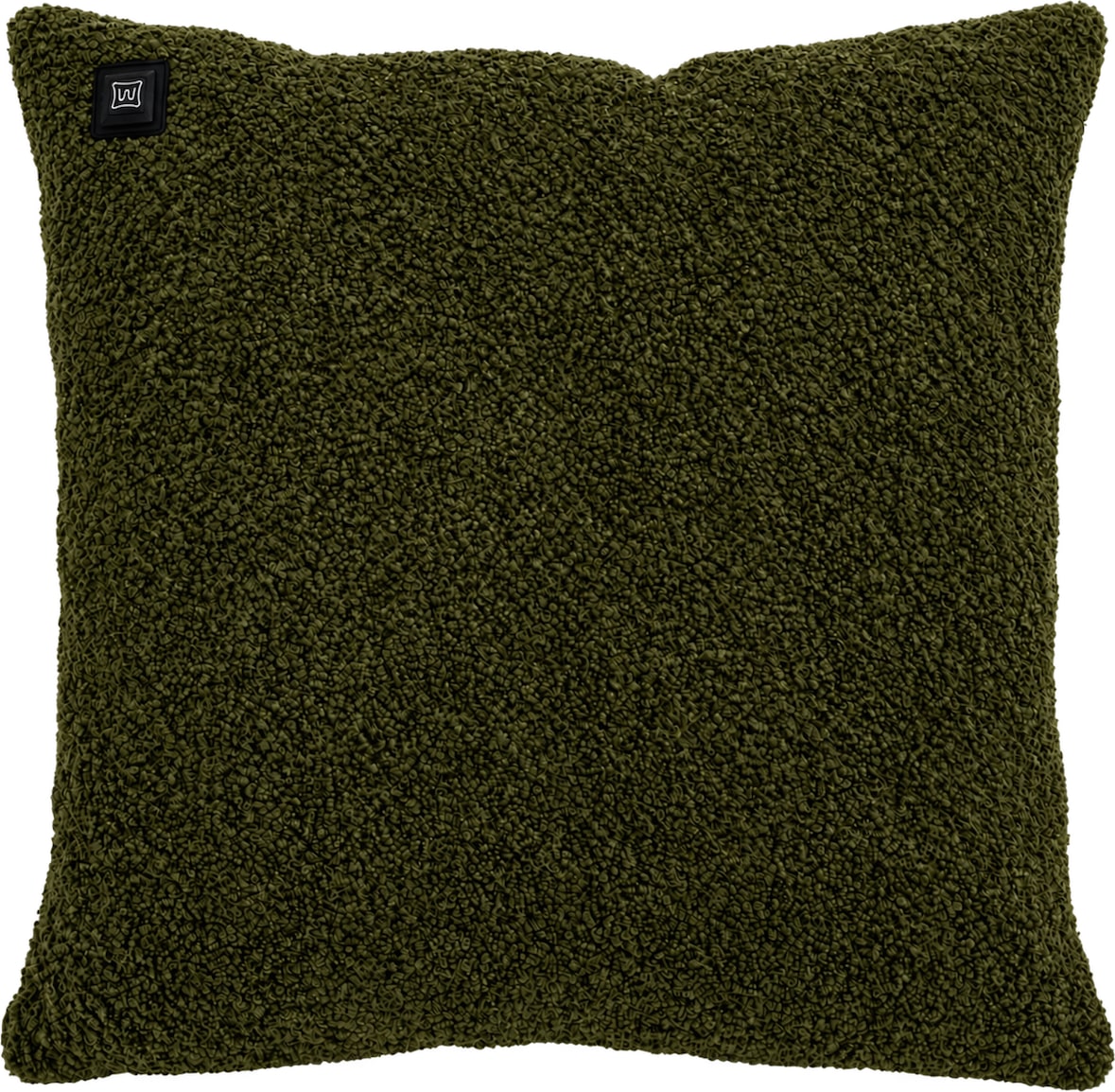 Kabelloses Heizkissen mit Akku (10.000mAh) - Teddy-Boucle Grün - Wärmekissen 45x45cm inkl. 2,5m USB-Kabel