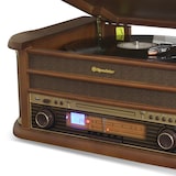 thumbnail of Platine Vinyle Roadstar HIF-1993BT 33-45-78 Trs, 2 Enceintes 32W, CD, CASSETTE, USB, Bluetooth, FM AM ,FInition BOIS+ clé USB