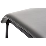 thumbnail of Banco de bar em couro sintético Limon cinza/preto