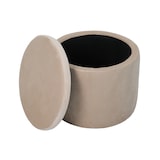 thumbnail of SVITA AMBER Aufbewahrungsbox mit Deckel Hocker mit Stauraum Sitzhocker Samt Beige