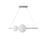 thumbnail of Lámpara colgante Led de metal y cristal soplado Fufi de Ondaluce 45w Regulable 3000k Negro