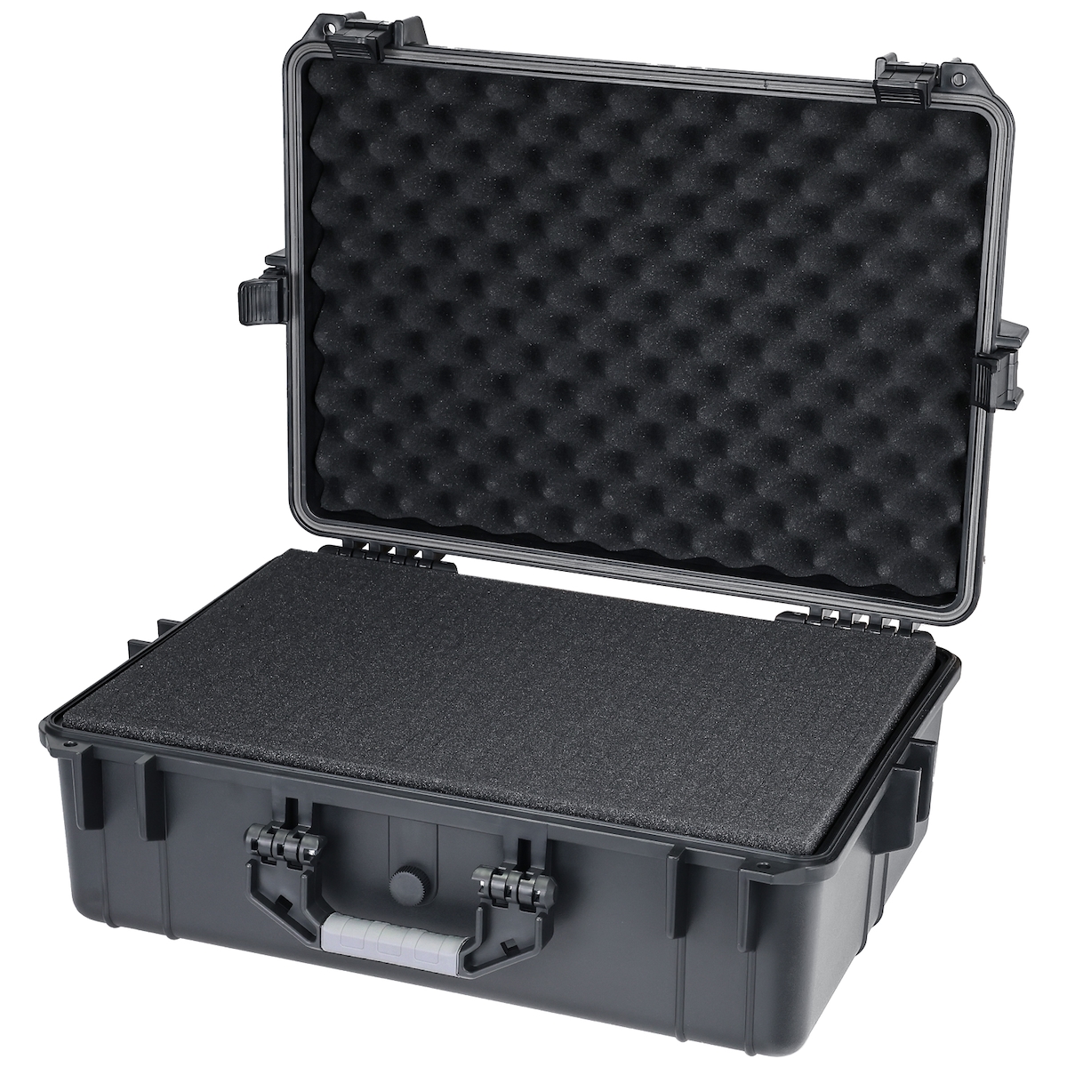 HMF ODK100 Outdoor-Fotokoffer, Transportkoffer mit Rasterschaumstoff, 57 x 41,5 x 21,5 cm