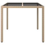 thumbnail of vidaXL Gartentisch Beige 90x90x75 cm Poly-Rattan