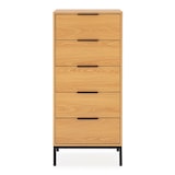 thumbnail of Commode haute Auri 5 tiroirs couleur Chêne