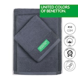 thumbnail of Benetton Set 3Pcs Toallas De Baño (30X50+50X90+70X140Cm) 450 Gsm 100%Algodon Gris Oscuro