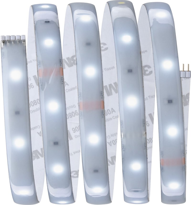 Eine weiße LED-Lichtleiste auf einer Rolle.