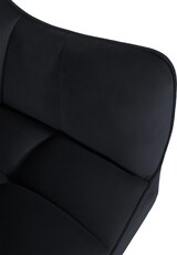 thumbnail of DELUKE® Esszimmerstuhl SWING Samt schwarz - 81x67x58cm, schwarz, Samt Metall Gestell Stühle EsszimmerstühleEsstisch Stühle Küchenstuhl