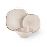 thumbnail of Juego de vajilla de porcelana Excelsa Stone de 12 piezas, color blanco