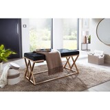 thumbnail of Sitzbank FineBuy Polsterbank Schwarz 90 cm Bettbank Chesterfield Flurbank Samt