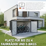 thumbnail of Albatros Premium Fahrradgarage  – verzinktes Metall in Anthrazit  | für bis zu 4 Fahrräder | wetterfester Fahrrad Garage, abschließbar