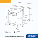 thumbnail of Exquisit Geschirrspüler EGSP1012-EB-030E inox | Spülmaschine 60 cm | 12 Maßgedecke | Startzeitvorwahl | Power+ | ECO Modus | Teilintegriert