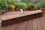 thumbnail of Hochwertiger Straßenbesen 60cm Breit Arenga-Mix-Borsten mit Metall-Stielhalter ohne Stiel Besen für draussen Gartenbesen Kehrbesen