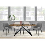 thumbnail of SIT Möbel Tafel 220x100 cm | 50 mm teruggewonnen houten blad gekleurd | metalen frame zwart | B 220 x D 100 x H 76,4 cm