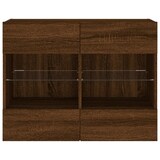 thumbnail of vidaXL TV-Wandschrank mit LED-Leuchten Braun Eichen-Optik