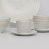 thumbnail of Avet Conjunto de 6 chávenas de café com pires, HMLONG RICE-41.