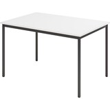 thumbnail of bümö Tisch, Multifunktionstisch 120 x 80 cm in Weiß/Schwarz - Besprechungstisch, Konferenztisch, Meetingtisch, Mehrzwecktisch, Pausentisch,