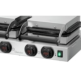 thumbnail of Dubbel digitaal wafelijzer van roestvrij staal, geëmailleerd gietijzer, 4400 W, 220 V - MONO