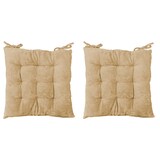 thumbnail of 2er Stuhlkissen Stuhlauflage Sitzkissen Kissen Auflage Polster 40x40cm Beige