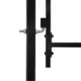 thumbnail of vidaXL Poort met puntige bovenkant dubbel 3x1,25 m staal zwart