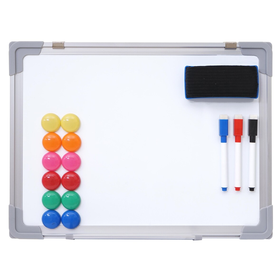 Whiteboard HWC-C84, Magnettafel Memoboard Pinnwand, inkl. Zubehör ~ 40x30cm