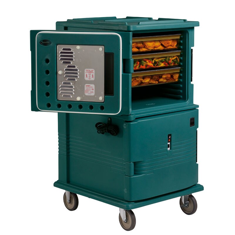 Chariot isotherme à portes chaudes 16 GN1/1 10cm - 73 x 84.7 x 137.5 cm - Cambro