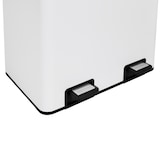 thumbnail of SVITA TMH2X30 Vuilnisbak 60L Afvalscheidingssysteem 2 Vakken 2x30L Softclose-deksel Pedaal Verbergbaar Kunststof Binnenemmer Wit