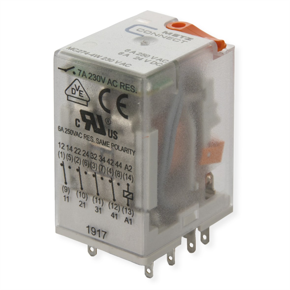 METZ CONNECT MC274-4W 230 V AC Industrierelais