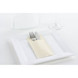 thumbnail of Bestecktasche Prime Fit in Champagner 85 x 190 mm, mit 2-lagiger Tissue-Serviette in Weiß - 500 Stüc
