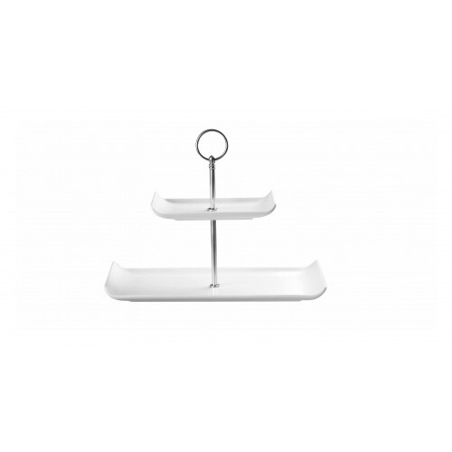 1 x Telleretagere 2 Etagen eckig 30x14,5cm ALCHEMY PLATE TOWERS