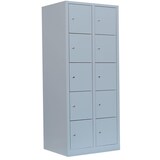 thumbnail of Schließfachschrank 10 Fächer Wertfachschrank Fächerschrank Spind 190x80x45cm Lichtgrau 523920
