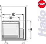 thumbnail of Hailo Abfallsammler 3631691 XL Inset 600 28/13/13 Triple-XL 28 + 2x 13 Liter