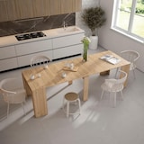 thumbnail of Uitschuifbare Consoletafel, Console table, 262x90x77cm, Voor 12 personen, Tafel, Moderne stijl, Eiken _ 276_2