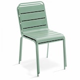 thumbnail of Chaise en métal vert sauge