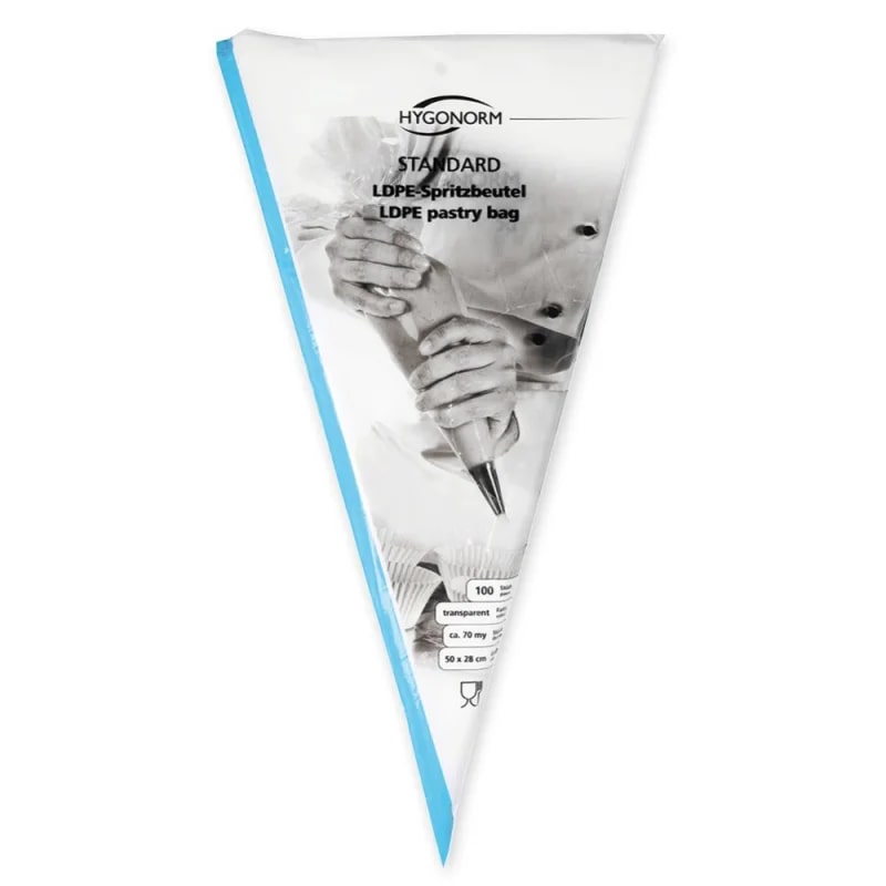 Spritzbeutel Transparent aus LDPE 1-lagig geblockt 16x30 cm 100 Stück