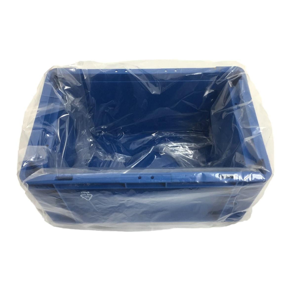 100x Seitenfaltensack 415x315x650mm für Kleinladungsträger KLT Eurokiste transparent