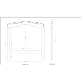 thumbnail of Tête de lit Apolline 90 cm -  Blanc Autre forme Bois Amadeus 4.00x102.00 cm