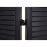 thumbnail of Garten-Paravent HWC-J14, Raumteiler Trennwand Sichtschutz, Metall 200x121cm ~ schwarz