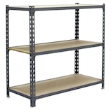 thumbnail of SimonRack Estanteria Metalica, 900x800x400 mm, 3 Alturas, Bandeja Madera, 150 kg de Punto Flexión, Estanterias Almacenaje, Gris/Madera - Maderclick