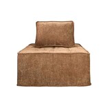 thumbnail of Oviala Canapé modulable 2 places en tissu avec coussins terracotta