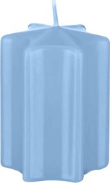 Ein blauer Sternkerze.