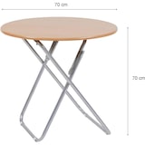 thumbnail of Mesa Redonda Dobrável em madeira e metal, 70x70cm
