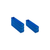 thumbnail of PROREGAL 5x Blaue Industriebox 500 S | HxBxT 8,1x9,1x50cm | 2,8 Liter | Sichtlagerkasten, Sortimentskasten, Sortimentsbox, Kleinteilebox